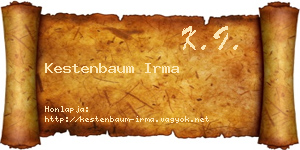 Kestenbaum Irma névjegykártya