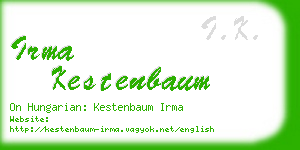 irma kestenbaum business card